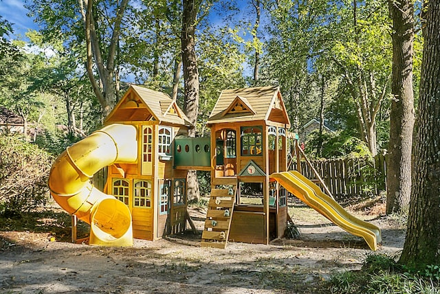 view of jungle gym