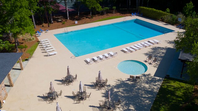 view of pool with a patio