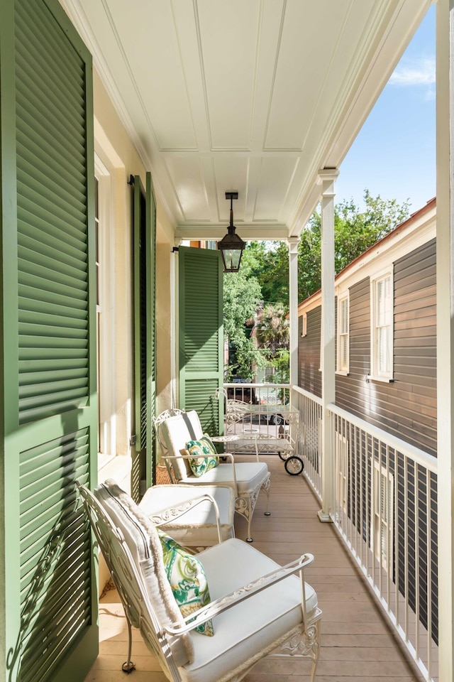 balcony with covered porch