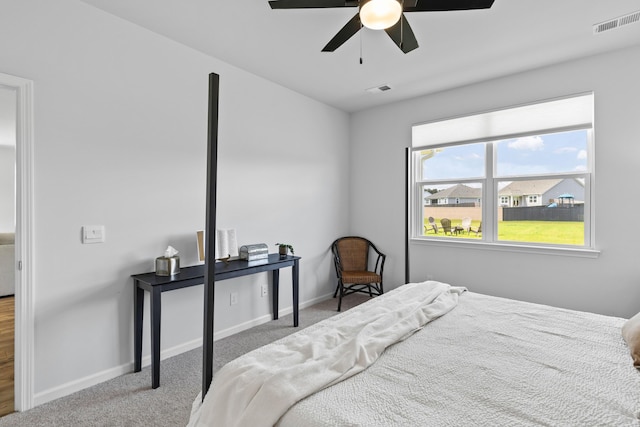 1173 Wading Point Blvd, Huger, SC 29450 - bedroom featuring baseboards, carpet flooring, and a ceiling fan