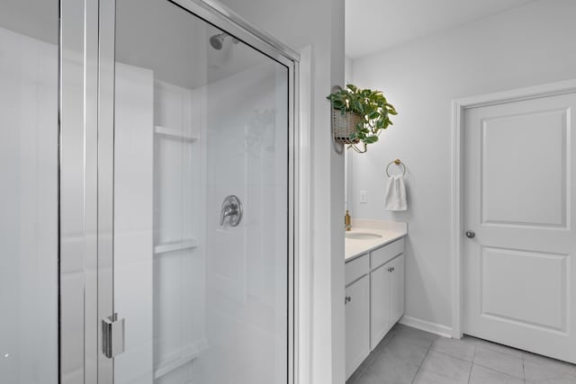 1173 Wading Point Blvd, Huger, SC 29450 - full bath featuring a stall shower, vanity, and tile patterned flooring