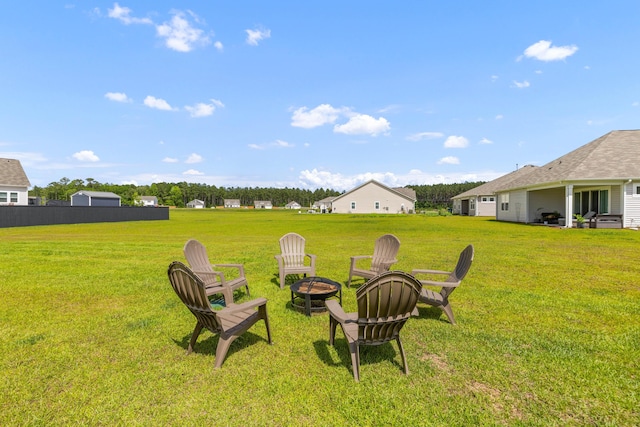 1173 Wading Point Blvd, Huger, SC 29450 - view of grassy yard featuring an outdoor fire pit