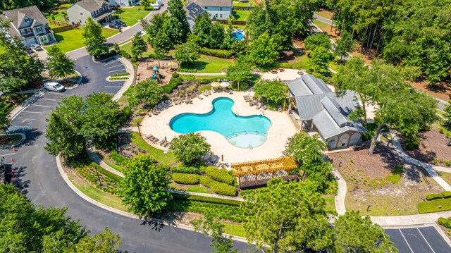 9710 Table Mountain Ln, Ladson, SC 29456 - aerial view of a pool area