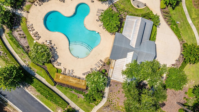 9710 Table Mountain Ln, Ladson, SC 29456 - bird's eye view of a pool area