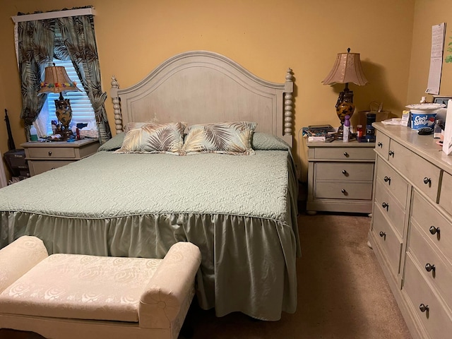 view of carpeted bedroom