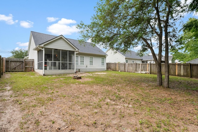5332 Copley Cir, Summerville, SC 29485 - rear view of house featuring a sunroom