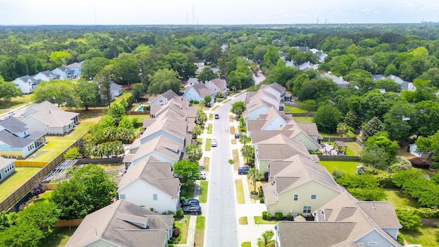 aerial perspective of suburban area