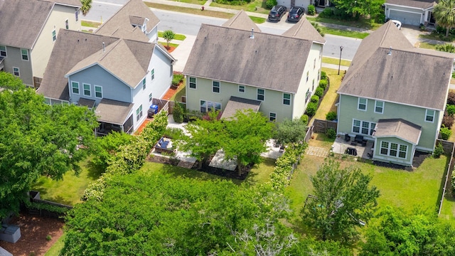 aerial view of residential area