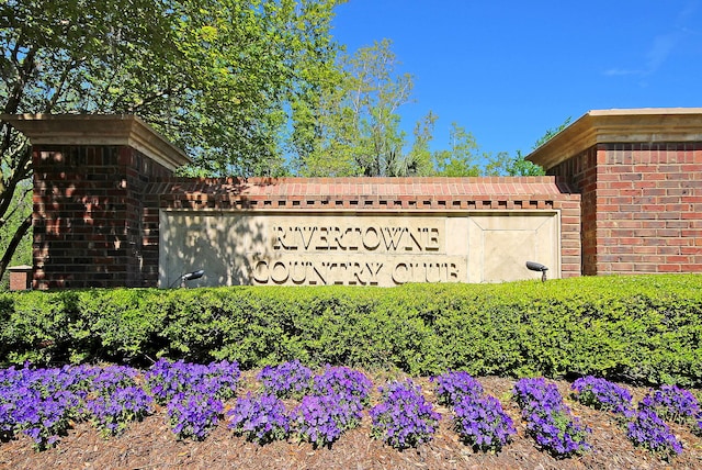 view of community sign