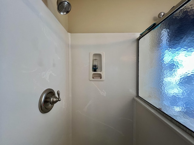 interior details featuring walk in shower