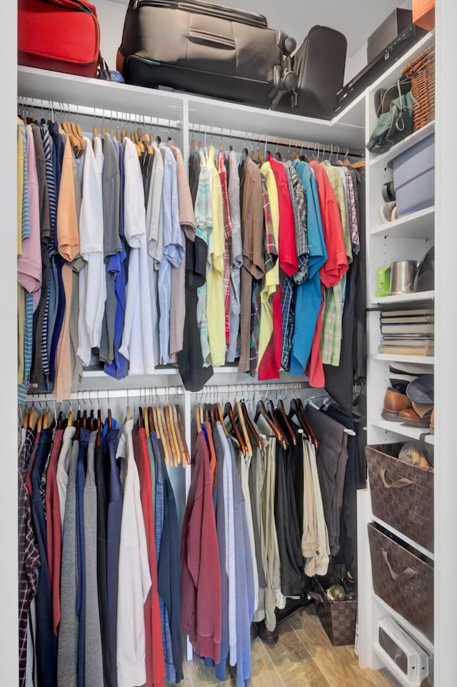view of walk in closet