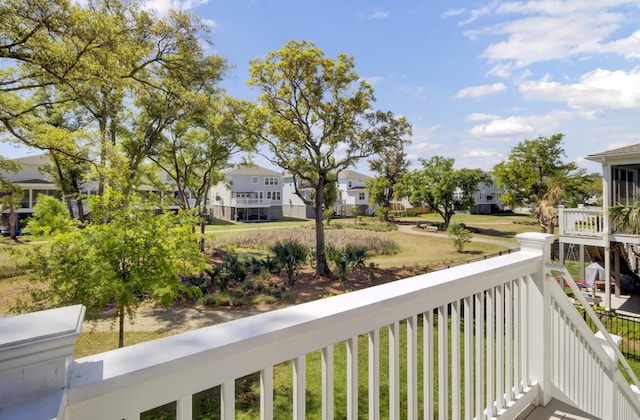 balcony with a residential view
