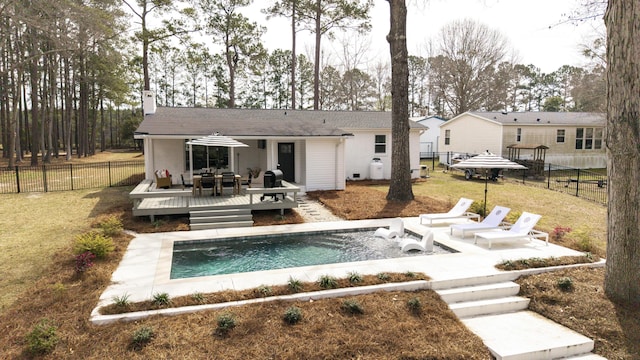 1762 James Loop Rd, Manning, SC 29102 - rear view of house featuring a wooden deck