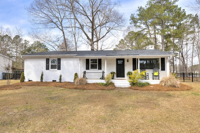 1762 James Loop Rd, Manning, SC 29102 - ranch-style house with covered porch and brick siding