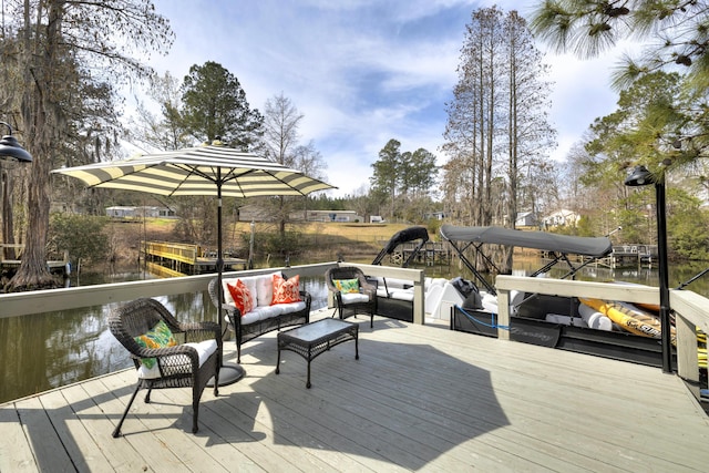 1762 James Loop Rd, Manning, SC 29102 - wooden deck with outdoor lounge area