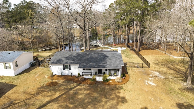 1762 James Loop Rd, Manning, SC 29102 - aerial view of property and surrounding area featuring a large body of water and a tree filled landscape
