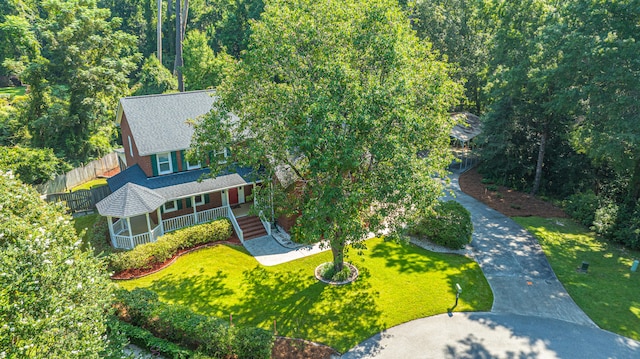 birds eye view of property