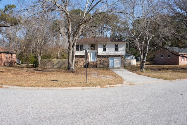 split foyer home with a garage