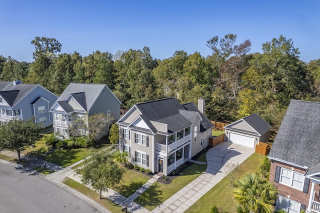 birds eye view of property