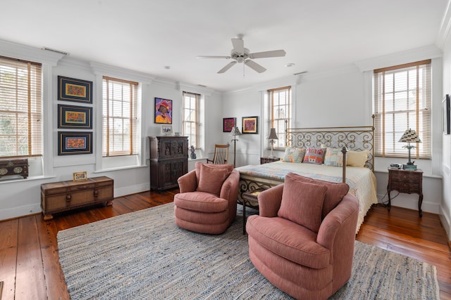 2 Bedons Aly, Charleston, SC 29401 - bedroom featuring ornamental molding, multiple windows, and wood-type flooring