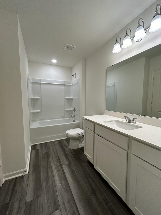 2502 Scarlett Maple St, Summerville, SC 29486 - full bathroom with vanity, shower / bathtub combination, wood finished floors, and recessed lighting