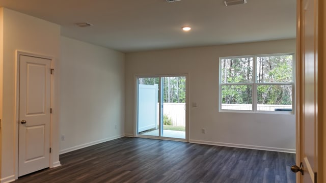 2502 Scarlett Maple St, Summerville, SC 29486 - empty room with dark wood finished floors and recessed lighting