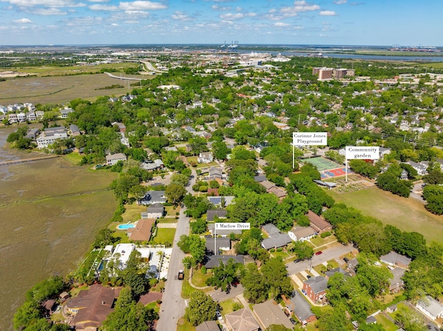 bird's eye view with a residential view