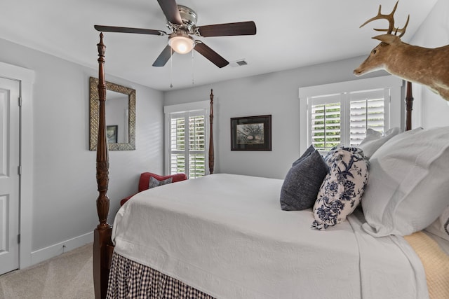 129 Martins Point Dr, Wando, SC 29492 - bedroom with carpet and a ceiling fan