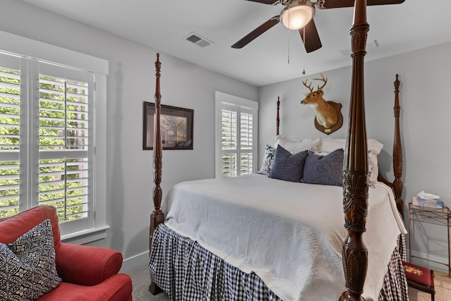 129 Martins Point Dr, Wando, SC 29492 - bedroom with carpet floors and a ceiling fan