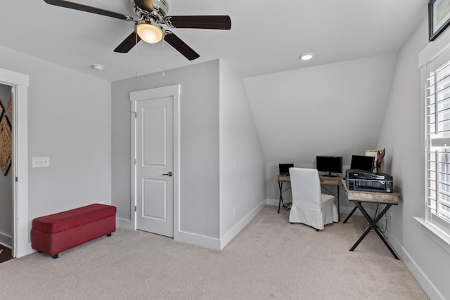 129 Martins Point Dr, Wando, SC 29492 - carpeted office with ceiling fan and healthy amount of natural light
