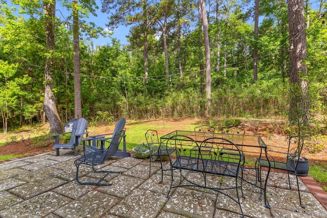129 Martins Point Dr, Wando, SC 29492 - view of patio / terrace with a view of trees