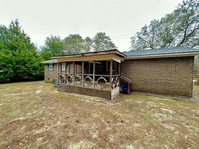 135 Golden Ave, Eutawville, SC 29048 - back of property with central AC