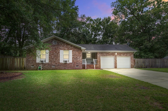110 Terry Ave, Summerville, SC 29485 - ranch-style house featuring brick siding, a garage, driveway, cooling unit, and crawl space