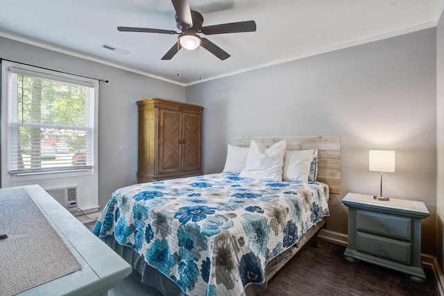 110 Terry Ave, Summerville, SC 29485 - bedroom with wood finished floors, a ceiling fan, crown molding, and baseboards
