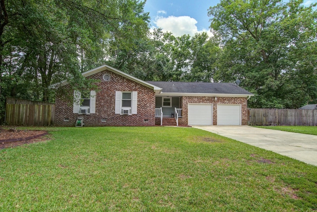 110 Terry Ave, Summerville, SC 29485 - single story home with brick siding, a garage, concrete driveway, and cooling unit