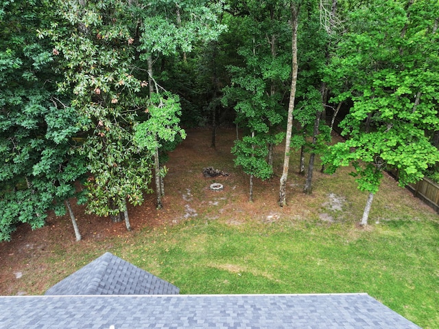 view of grassy yard
