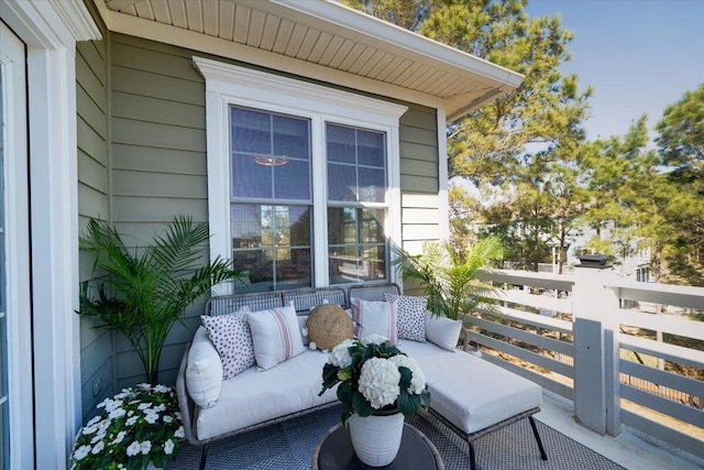 balcony with outdoor lounge area