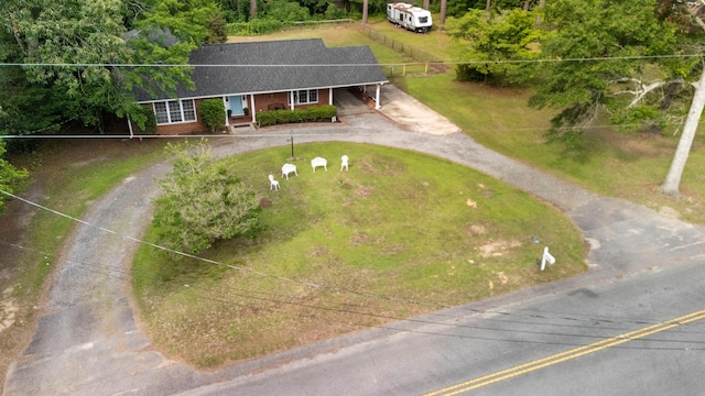view of subject property