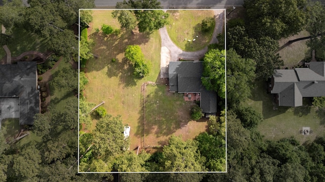 aerial overview of property's location with property parcel outlined