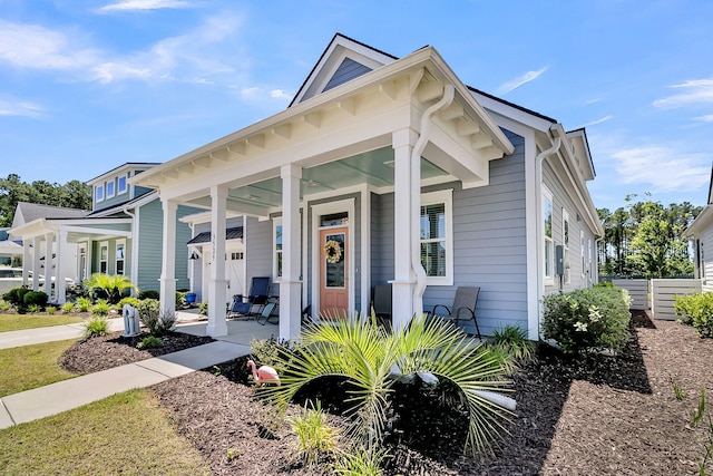 3529 Habenaria Rd Unit 33, Mount Pleasant, SC 29466 - shotgun-style home featuring covered porch