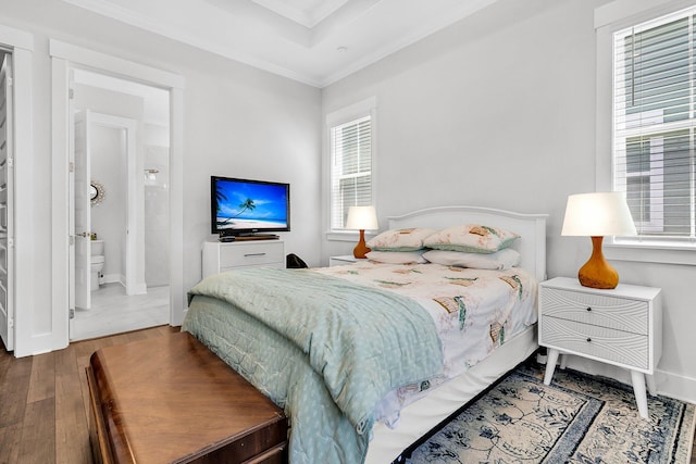 3529 Habenaria Rd Unit 33, Mount Pleasant, SC 29466 - bedroom with hardwood / wood-style flooring, crown molding, and baseboards