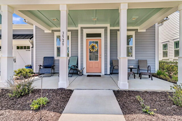 3529 Habenaria Rd Unit 33, Mount Pleasant, SC 29466 - doorway to property featuring covered porch