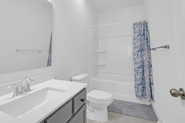 1238 Homecoming Blvd, Ravenel, SC 29470 - full bathroom featuring shower / bath combination with curtain, toilet, tile patterned flooring, and vanity