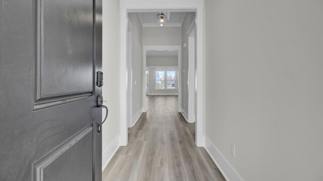 interior space with hardwood / wood-style flooring