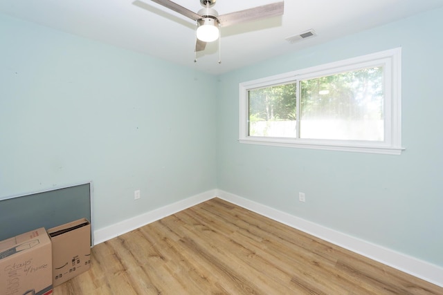 4836 Hillock Ave, North Charleston, SC 29418 - empty room with light wood-style flooring and a ceiling fan