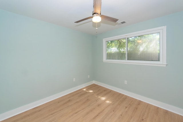4836 Hillock Ave, North Charleston, SC 29418 - spare room featuring wood finished floors and ceiling fan