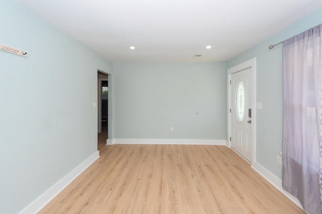 4836 Hillock Ave, North Charleston, SC 29418 - unfurnished room featuring light wood-style floors and recessed lighting