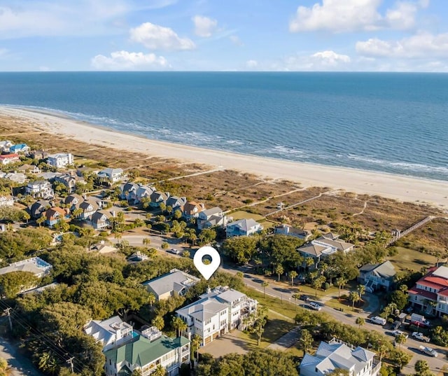 4001 Palm Blvd, Isle Of Palms, SC 29451 - aerial view of property and surrounding area with unending shoreline and nearby suburban area