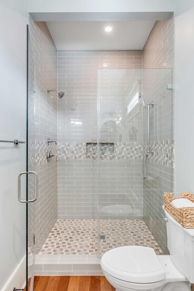 4001 Palm Blvd, Isle Of Palms, SC 29451 - bathroom featuring toilet, a shower stall, and recessed lighting