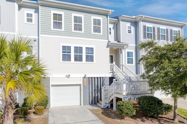 view of property with a garage